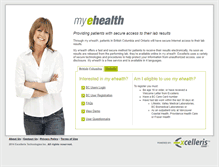 Tablet Screenshot of myehealth.ca